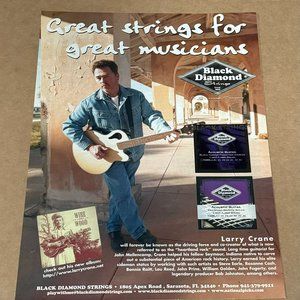 LARRY CRANE - Black Diamond Strings - 2003 Print Advertisement